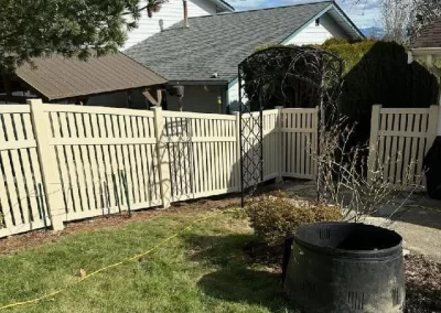 Backyard vinyl fence