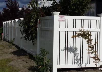 White Vinyl Fence and Gate