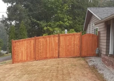 wood fence around residence