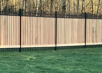 Metal and Wood Fence