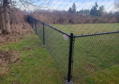 Residential Black Chain Link Fence