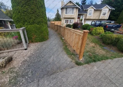 Residential Cedar Stepped Mod Panel Fence