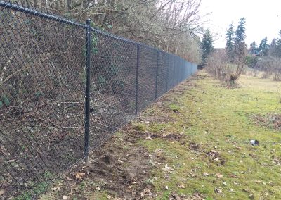 6 foot tall, black residential chain-link fence